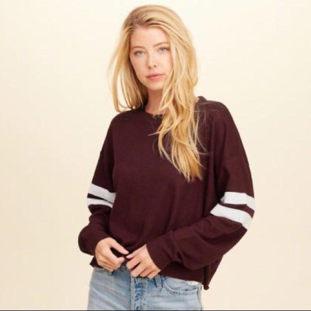 burgundy waffle t-shirt